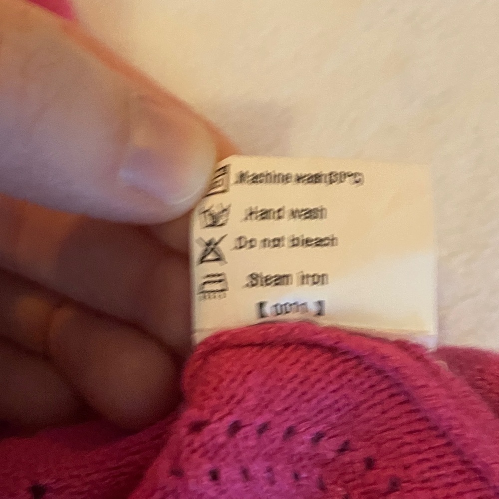 Vibrant Pink Puff Sleeve Crew Neck Sweater - Picture 7 of 7